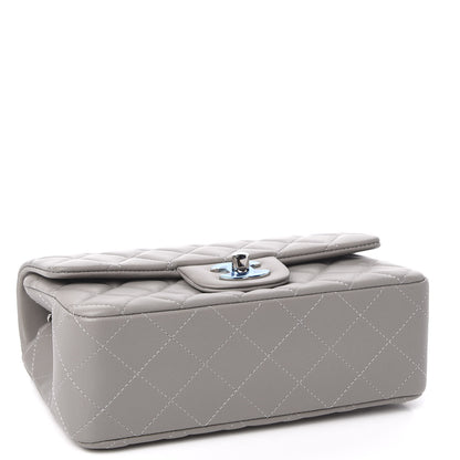 Chanel Lambskin Quilted Mini Rectangular Flap Grey 4 of 11