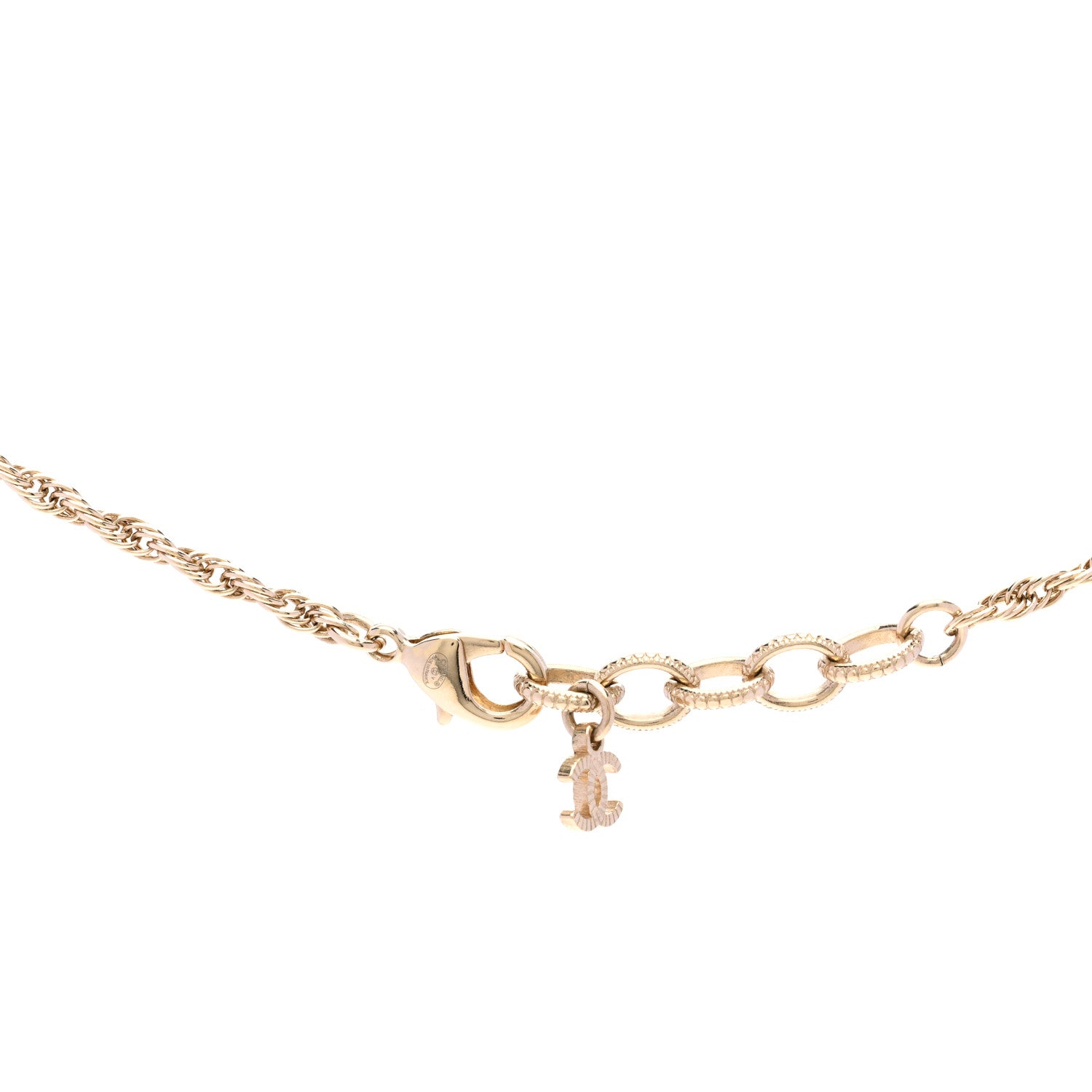 Chanel Pearl CC Round Pendant Necklace Gold 5 of 6