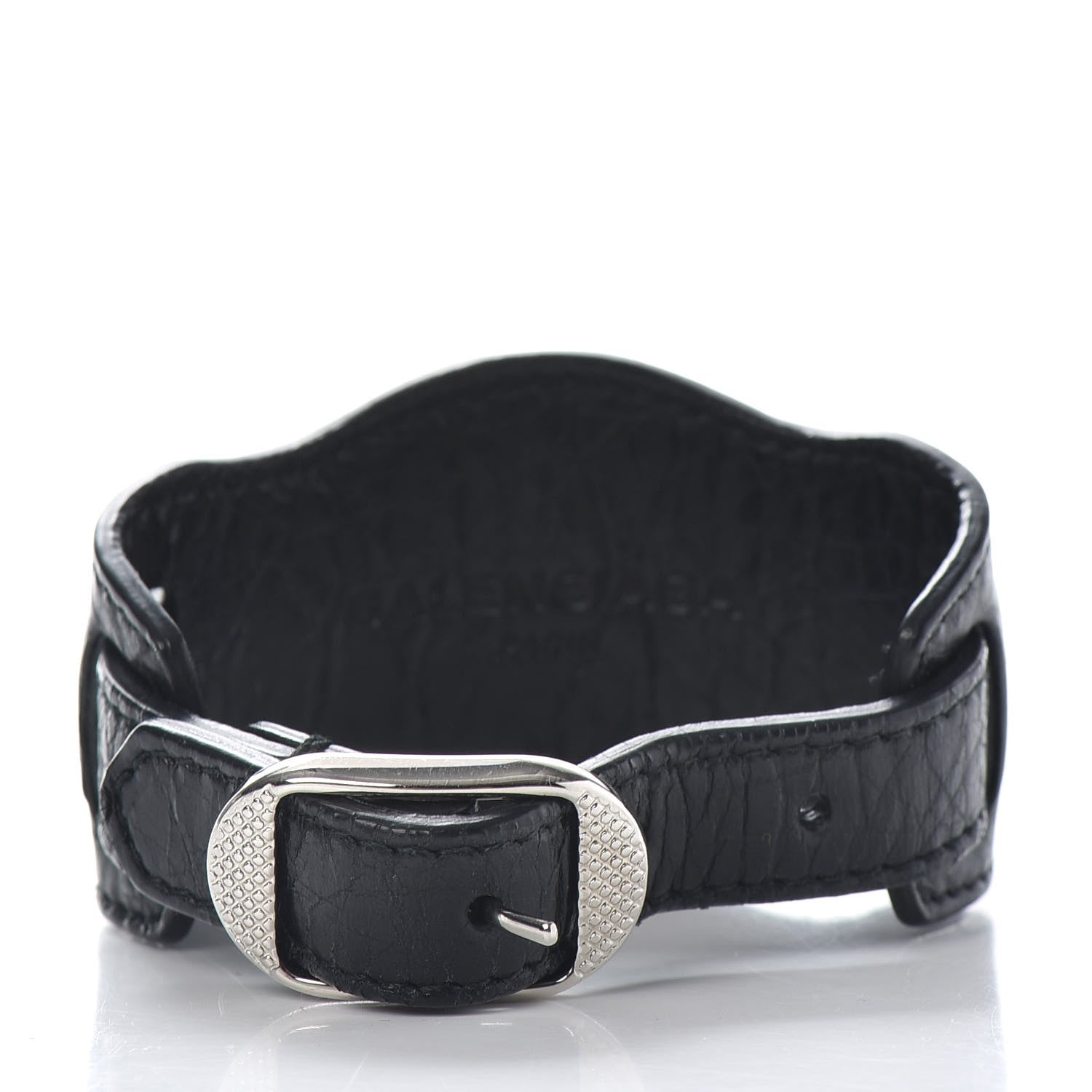 Balenciaga Agneau Arena Giant 12 Silver Bracelet M Black 3 of 6