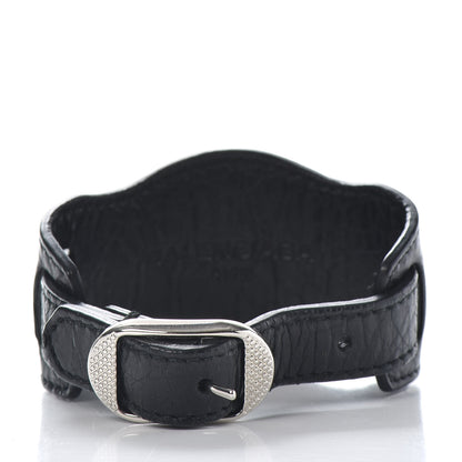 Balenciaga Agneau Arena Giant 12 Silver Bracelet M Black 3 of 6