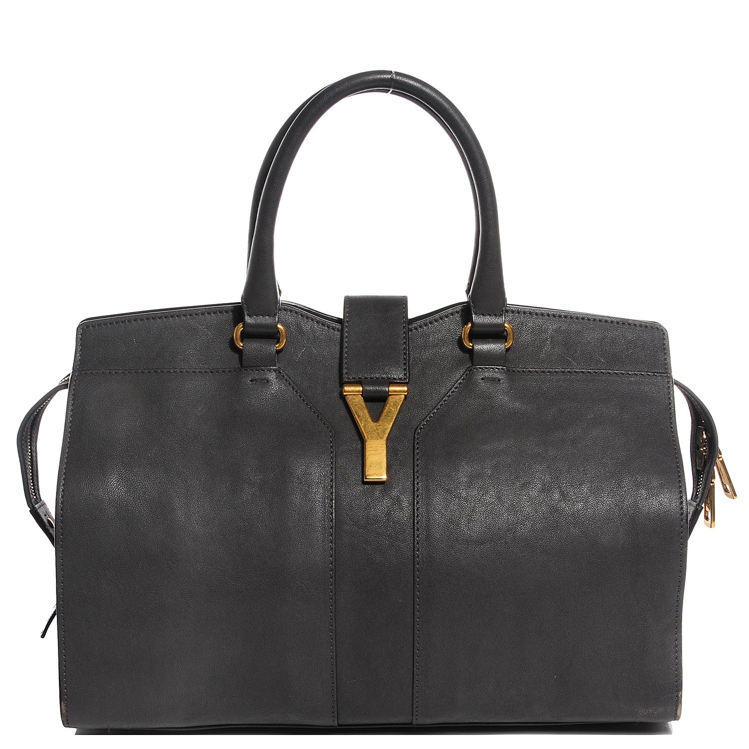 Saint Laurent Sheepskin Medium Cabas ChYc Grey 1 of 7