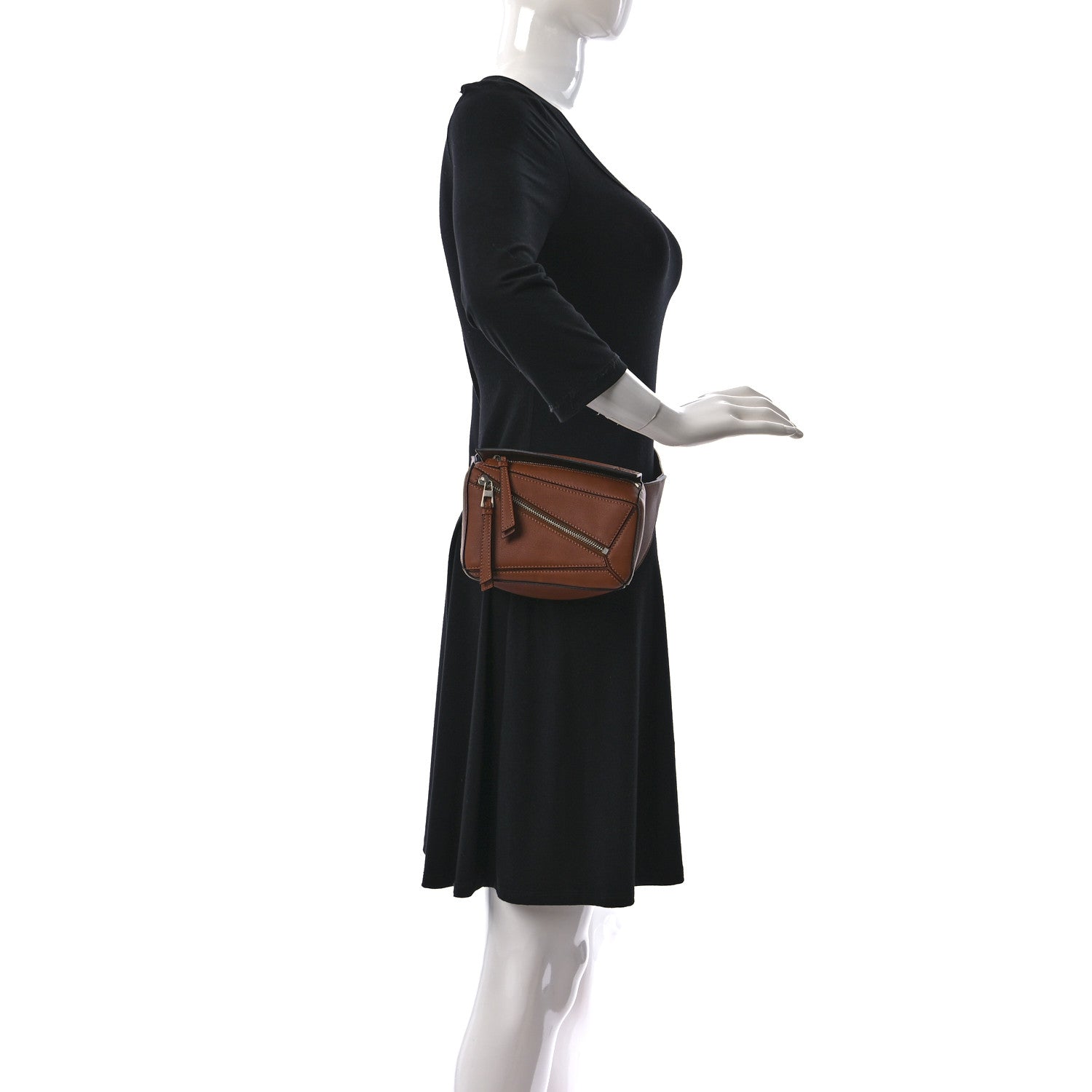 Loewe Calfskin Mini Puzzle Bumbag Tan 2 of 10
