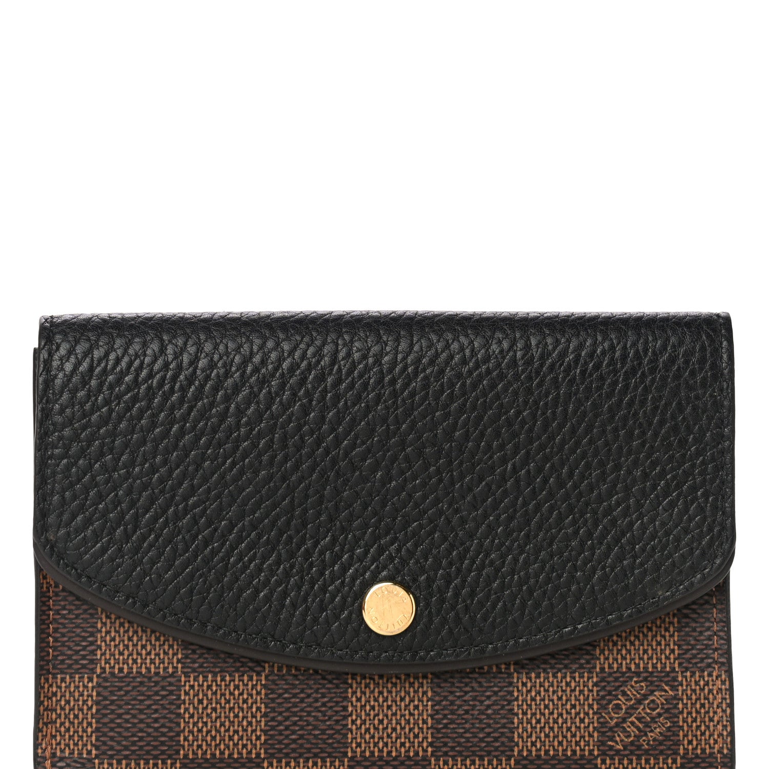 Louis Vuitton Damier Ebene Normandy Compact Wallet Black 8 of 15