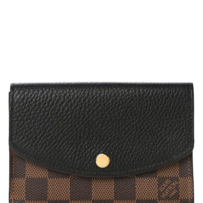 Louis Vuitton Damier Ebene Normandy Compact Wallet Black 8 of 15