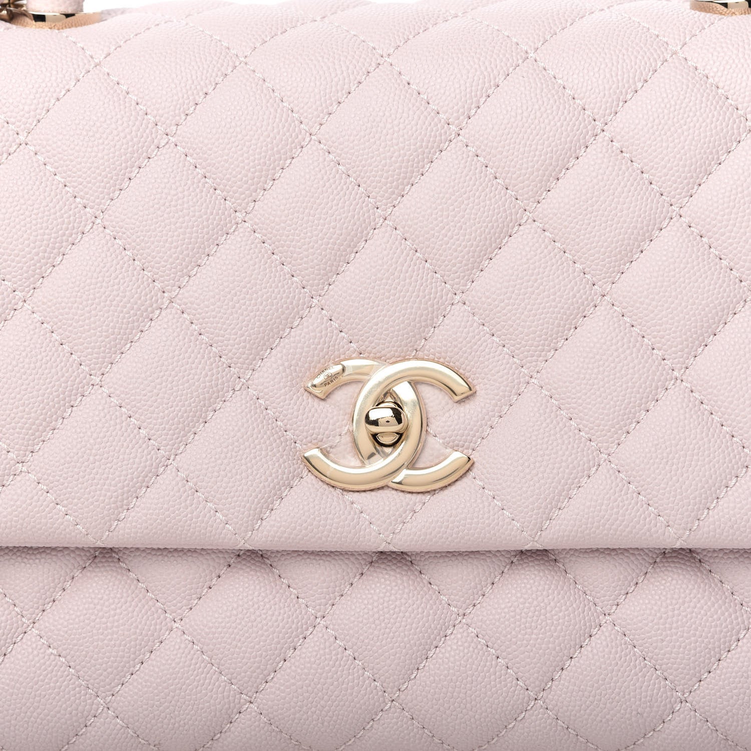Chanel Caviar Quilted Small Coco Handle Flap Lilas Lilac 10 of 11