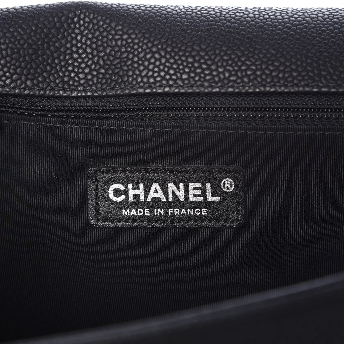 Caviar Quilted Large Boy Flap Black