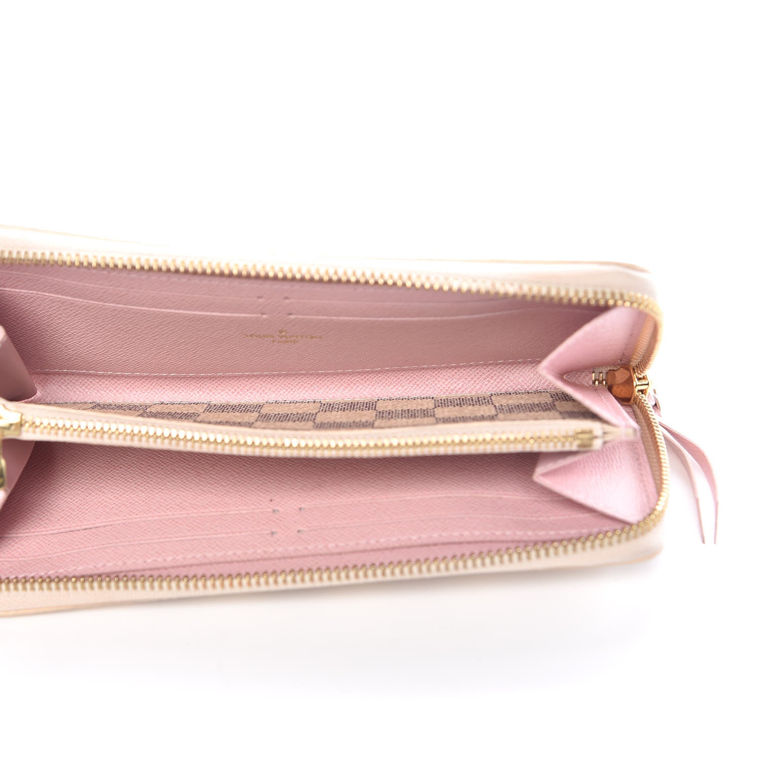 Louis Vuitton Damier Azur Clemence Wallet Rose Ballerine 5 of 9