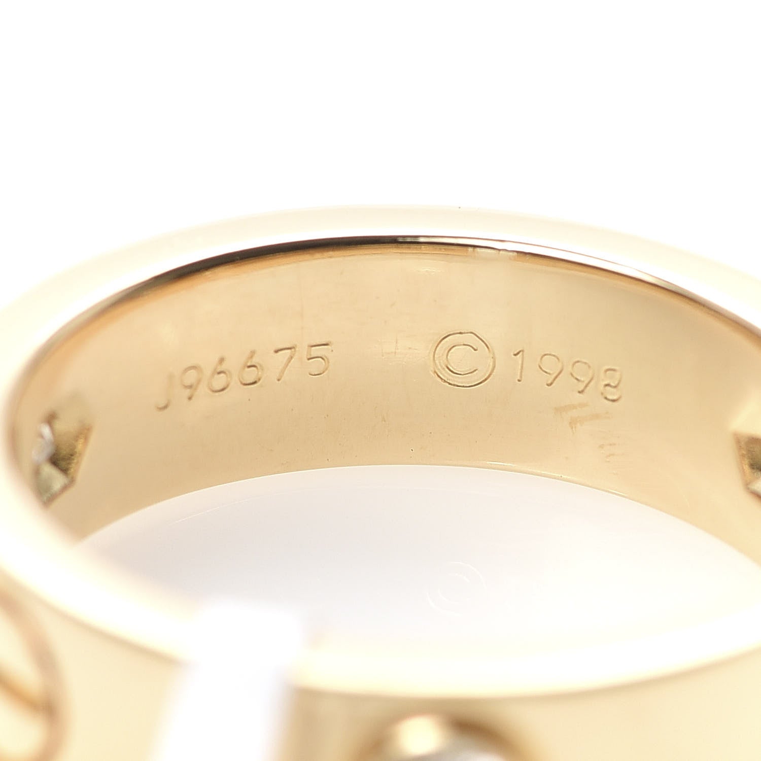 Cartier 18K Yellow Gold 3 Diamond 5.5mm LOVE Ring 51 5.75 4 of 6