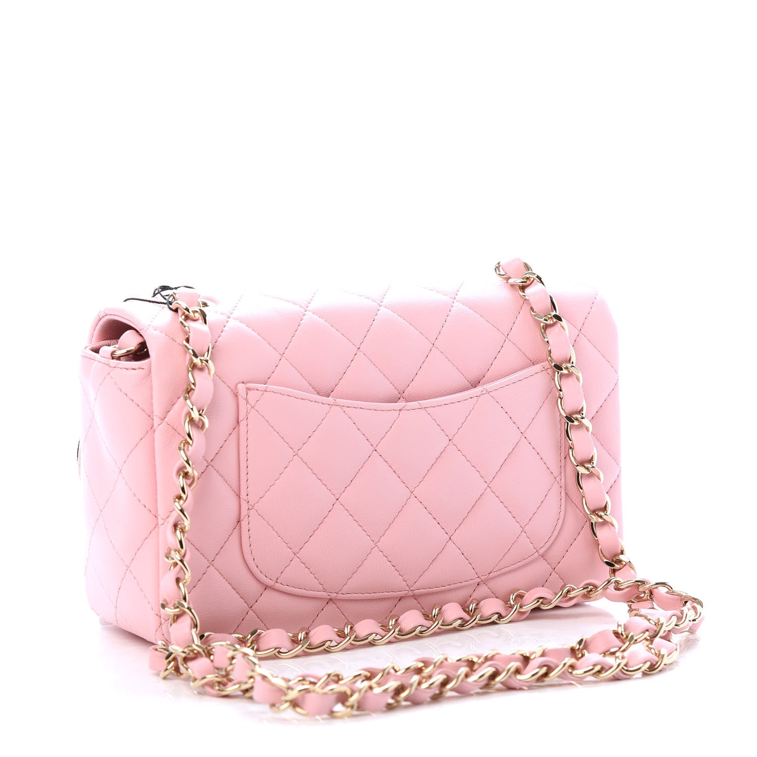 Chanel Lambskin Quilted Mini Rectangular Flap Pink 3 of 11