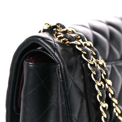 Chanel Lambskin Quilted Jumbo Double Flap Black 13 of 13