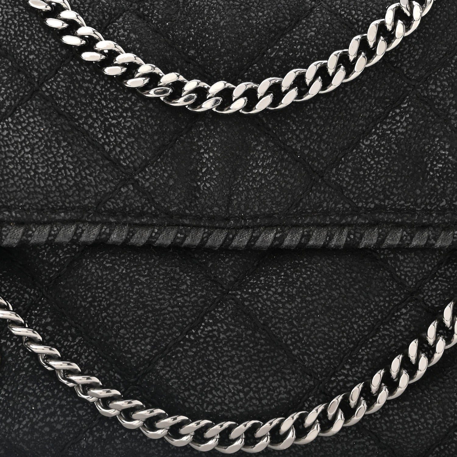 Stella McCartney Shaggy Deer Quilted Mini Falabella Tote Black 7 of 10