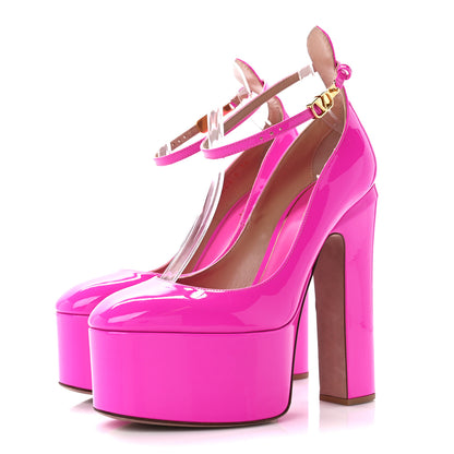 Valentino Garavani Patent Tan-Go 50/120mm Platform Pumps 38 Pink PP 3 of 9