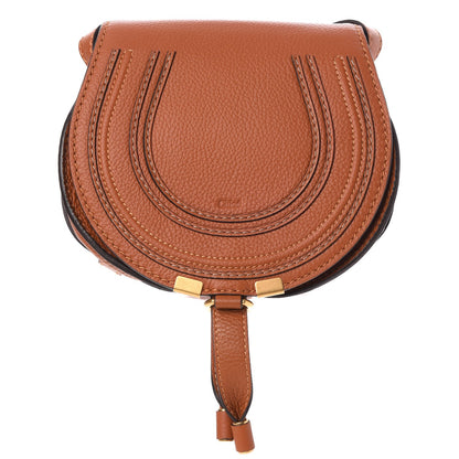 Chloe Calfskin Mini Marcie Round Crossbody Bag Tan 1 of 7