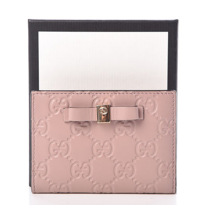 Gucci Guccissima Bow Train Pass Case Soft Pink 5 of 16