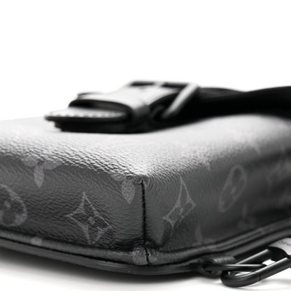 Louis Vuitton Monogram Eclipse Saumur Slingbag Black 9 of 11