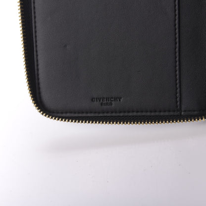 Givenchy Textured Coated Canvas Rottweiler Print Zip Around Wallet Black 9 of 12