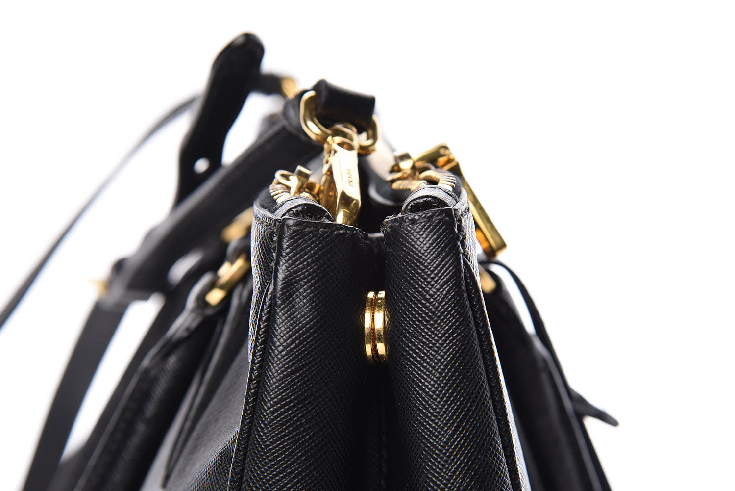 Prada Saffiano Small Galleria Double Zip Tote Black 12 of 19
