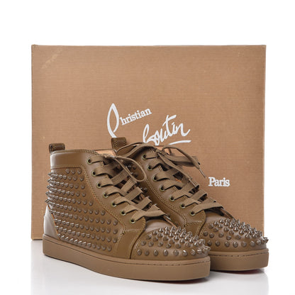 Christian Louboutin Calfskin Mens Lou Spikes Flat Sneakers 42 7 of 8