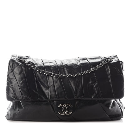 Chanel Glazed Calfskin Twisted Maxi Flap Black 1 of 9