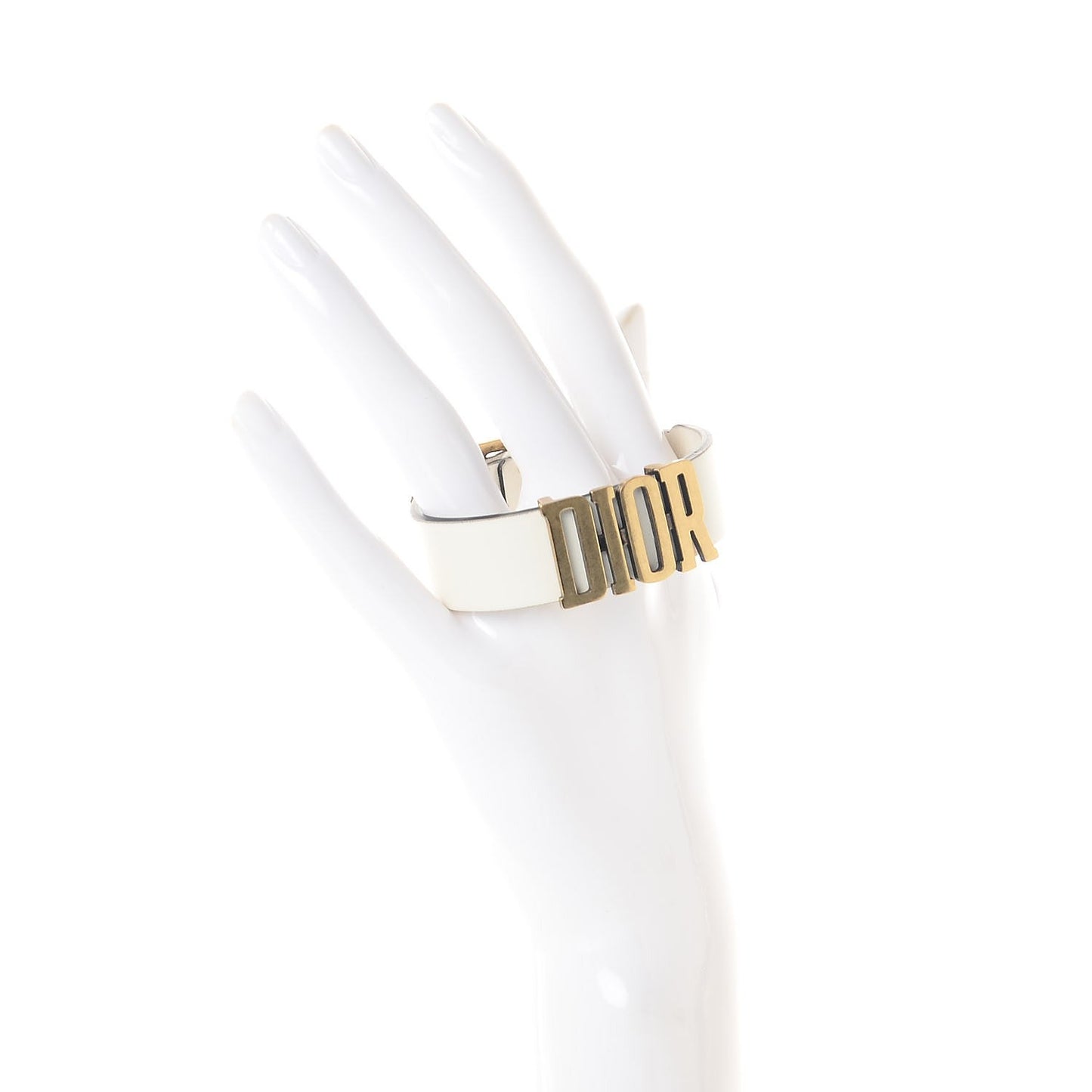 Calfskin Logo Bracelet White