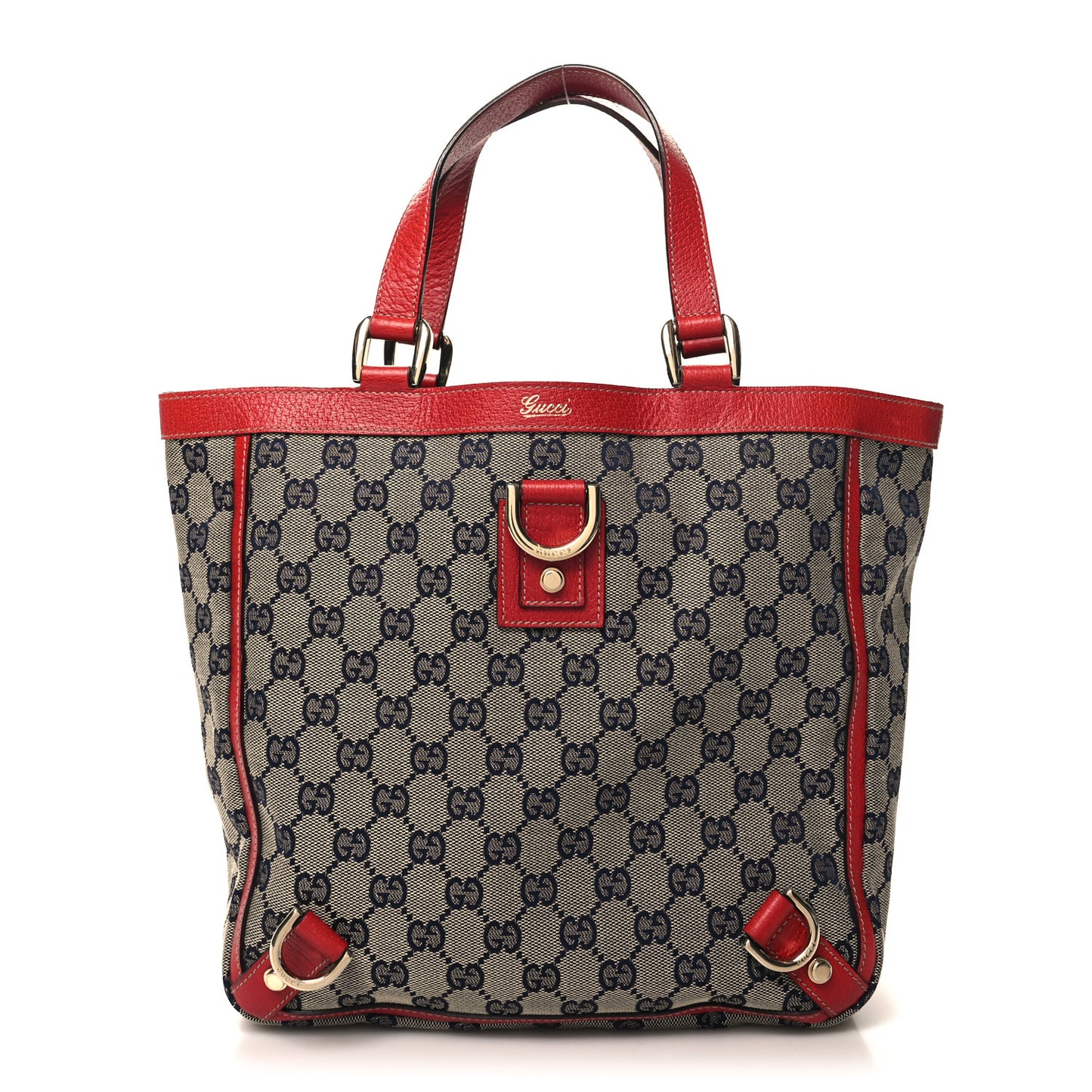 Monogram Small Abbey Tote Navy Red