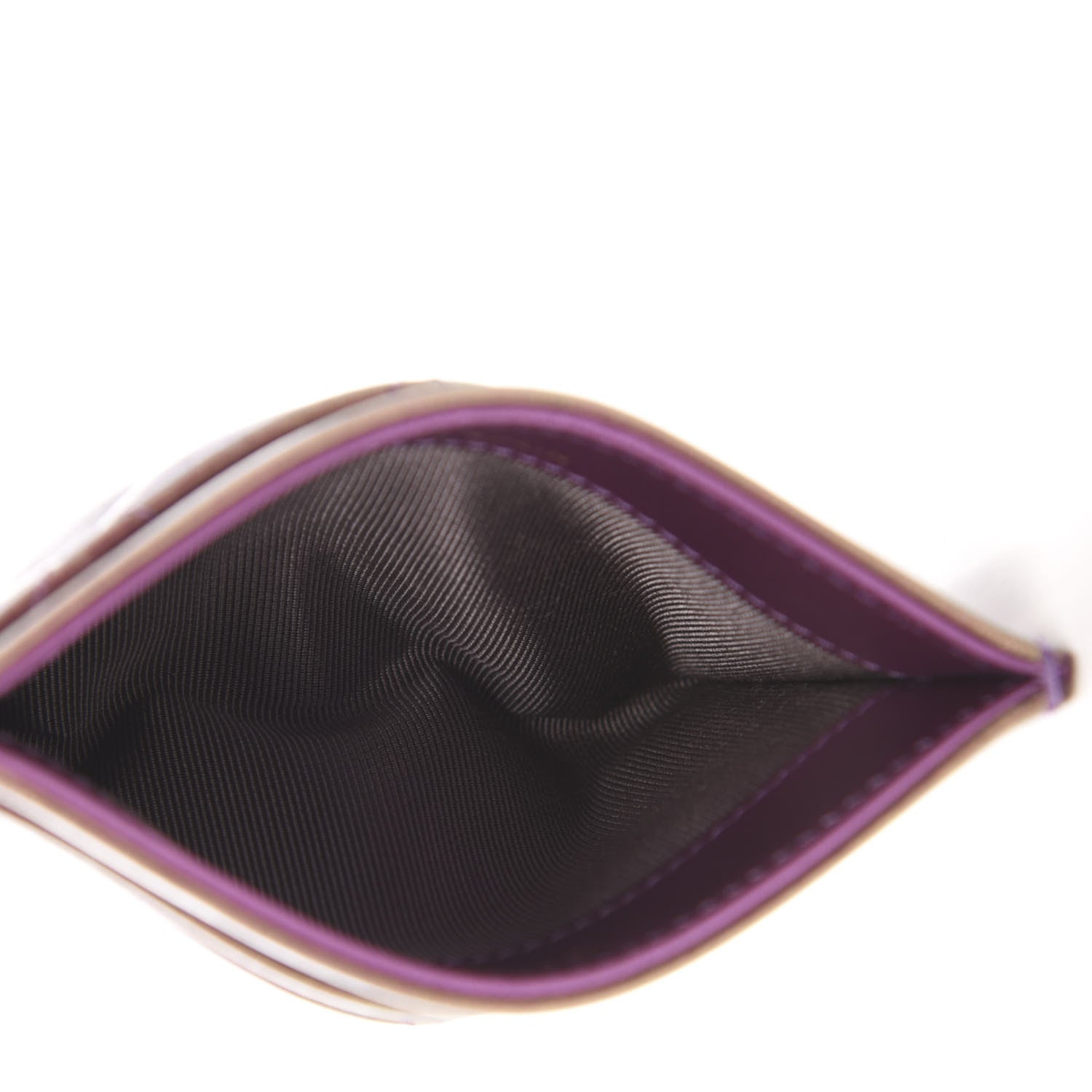 Chanel Iridescent Lambskin Quilted Card Holder Purple 5 of 9