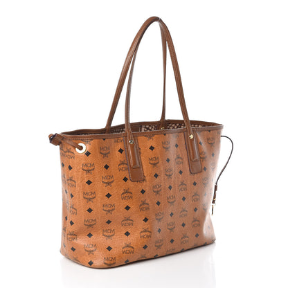 MCM Visetos Medium Liz Reversible Shopper Tote Cognac 5 of 16