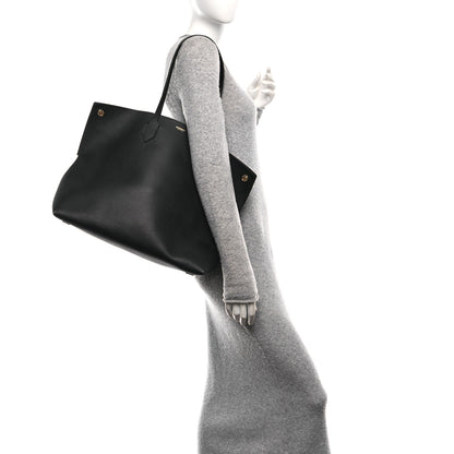 Burberry Calfskin Large Society Tote Black Black 2 of 9