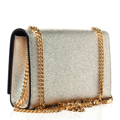 Saint Laurent Metallic Calfskin Small Classic Monogram Kate Satchel Gold 4 of 14