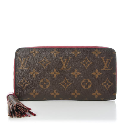 Louis Vuitton Monogram Pompon Zippy Wallet Fuchsia 1 of 8