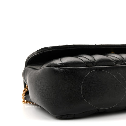 Versace Nappa Quilted Virtus Evening Bag Black 8 of 9