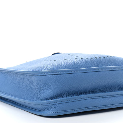 Hermes Taurillon Clemence Evelyne III PM Bleu Paradis 9 of 12