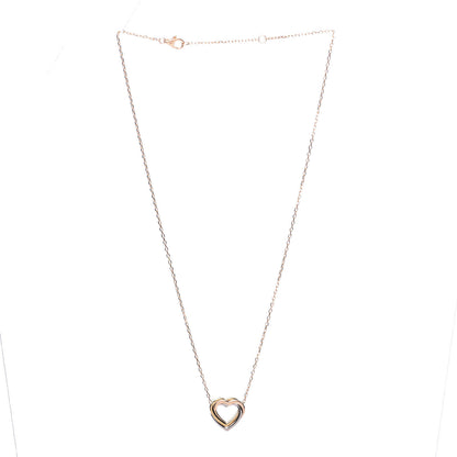 Cartier 18K Pink Yellow White Gold Trinity Heart Necklace 3 of 6