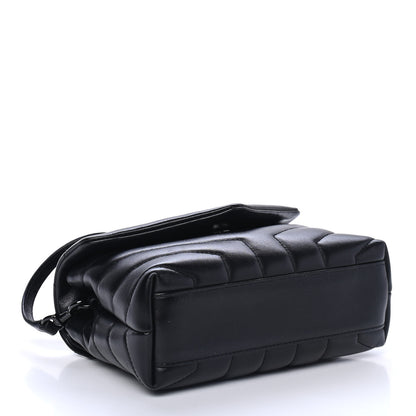Saint Laurent Calfskin Y Quilted Monogram Toy Loulou Crossbody Bag Black 3 of 4