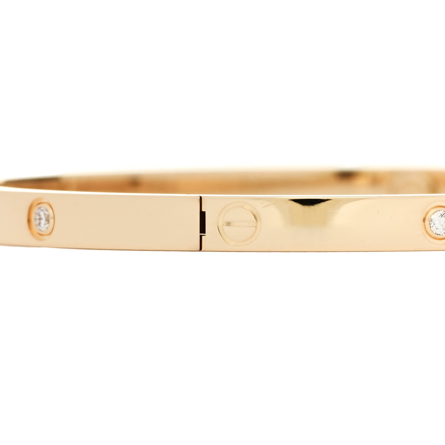 Cartier 18K Yellow Gold 6 Diamond Small LOVE Bracelet 17 5 of 8