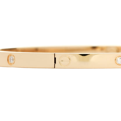 Cartier 18K Yellow Gold 6 Diamond Small LOVE Bracelet 17 5 of 8