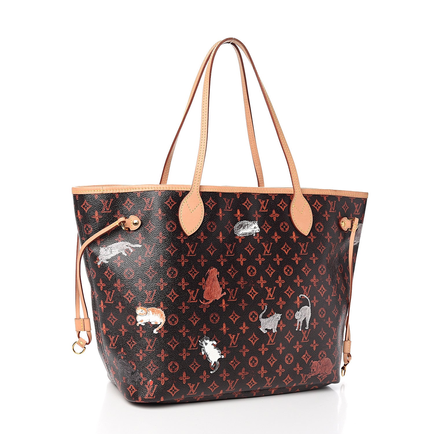 Louis Vuitton Catogram Neverfull MM Marron 3 of 9