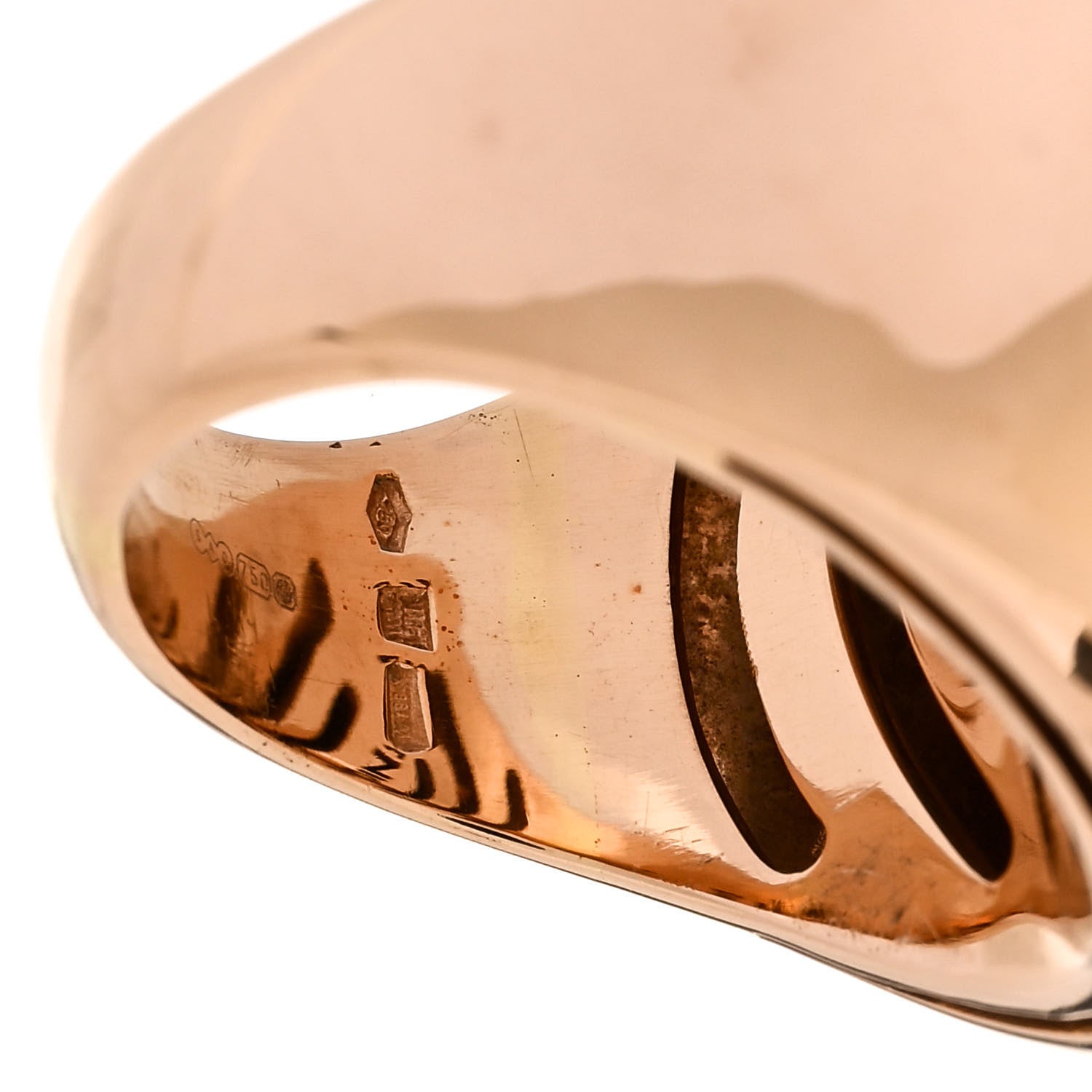 Bulgari 18K Rose Gold Diamond Jet Coral Enigma Lips Ring 56 7.5 6 of 6