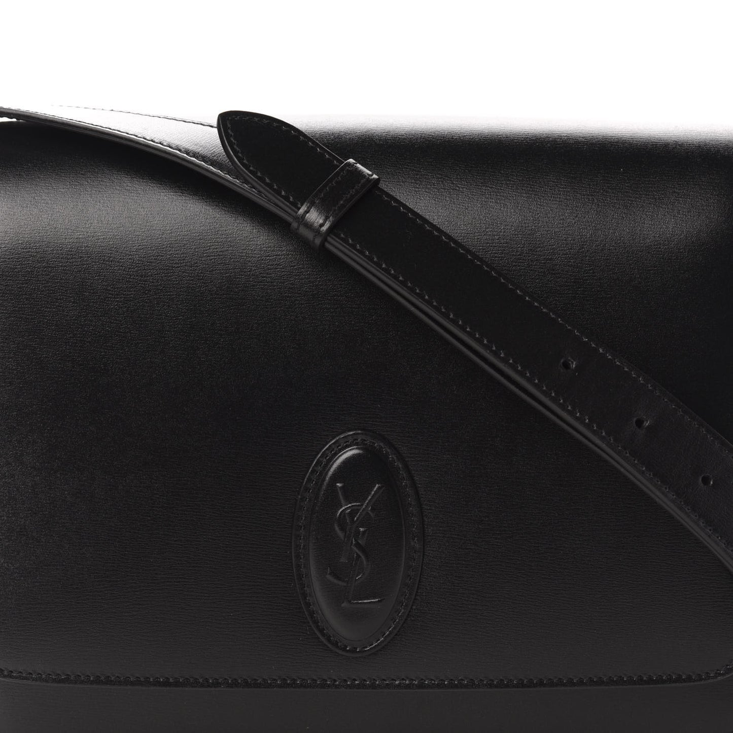 Calfskin Medium Le 61 Shoulder Bag Black