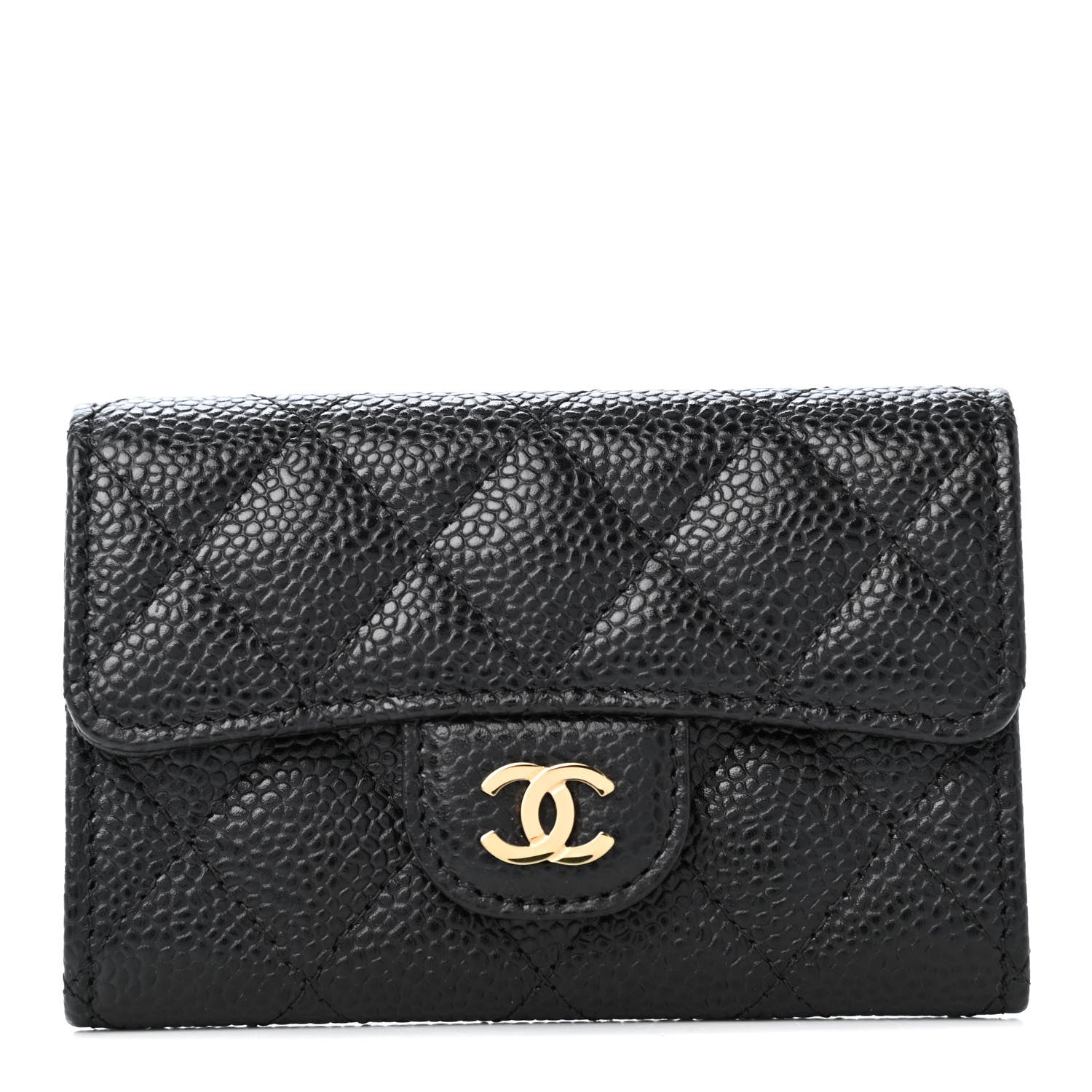 Chanel Caviar Quilted Flap Card Holder Black 1 of 4