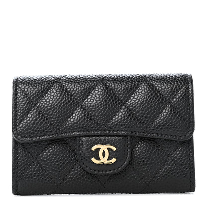 Chanel Caviar Quilted Flap Card Holder Black 1 of 4