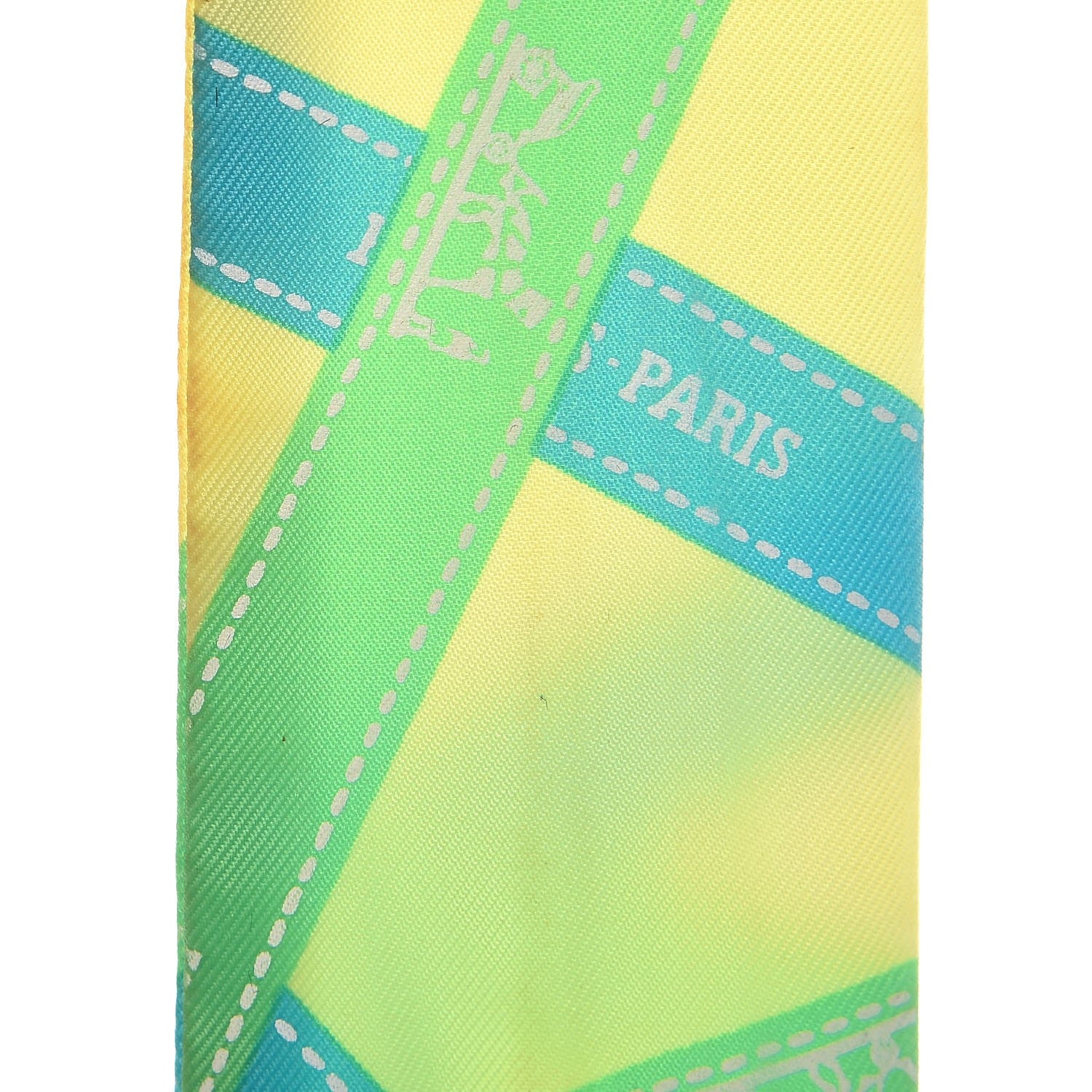 Hermes Silk Bolduc Twilly Citron Vert Vif Turquoise 7 of 7