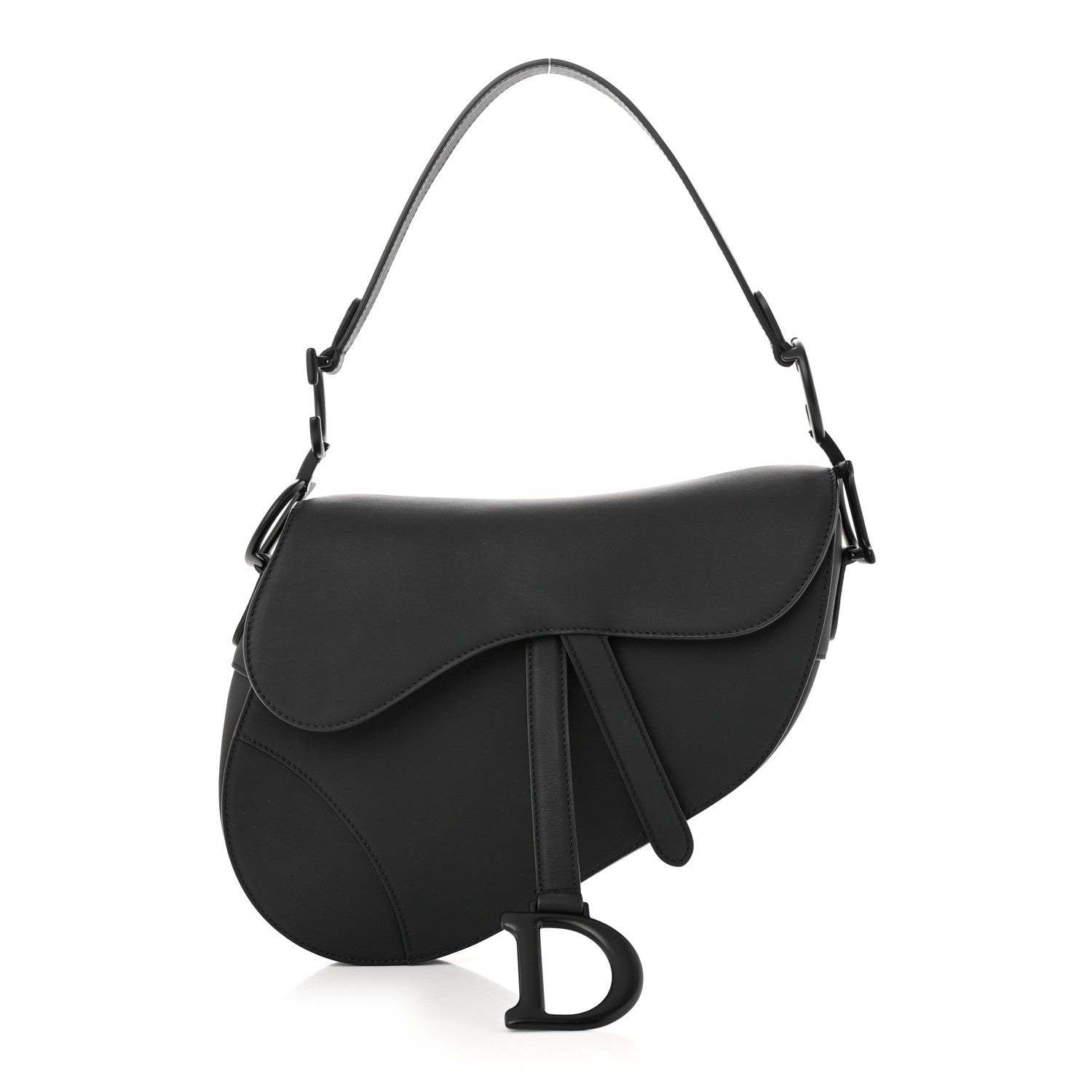 Christian Dior Ultra Matte Calfskin Saddle Bag Black 1 of 11