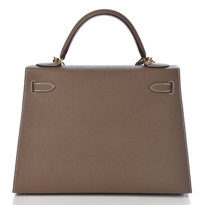 Hermes Epsom Kelly Sellier 32 Etoupe 4 of 37