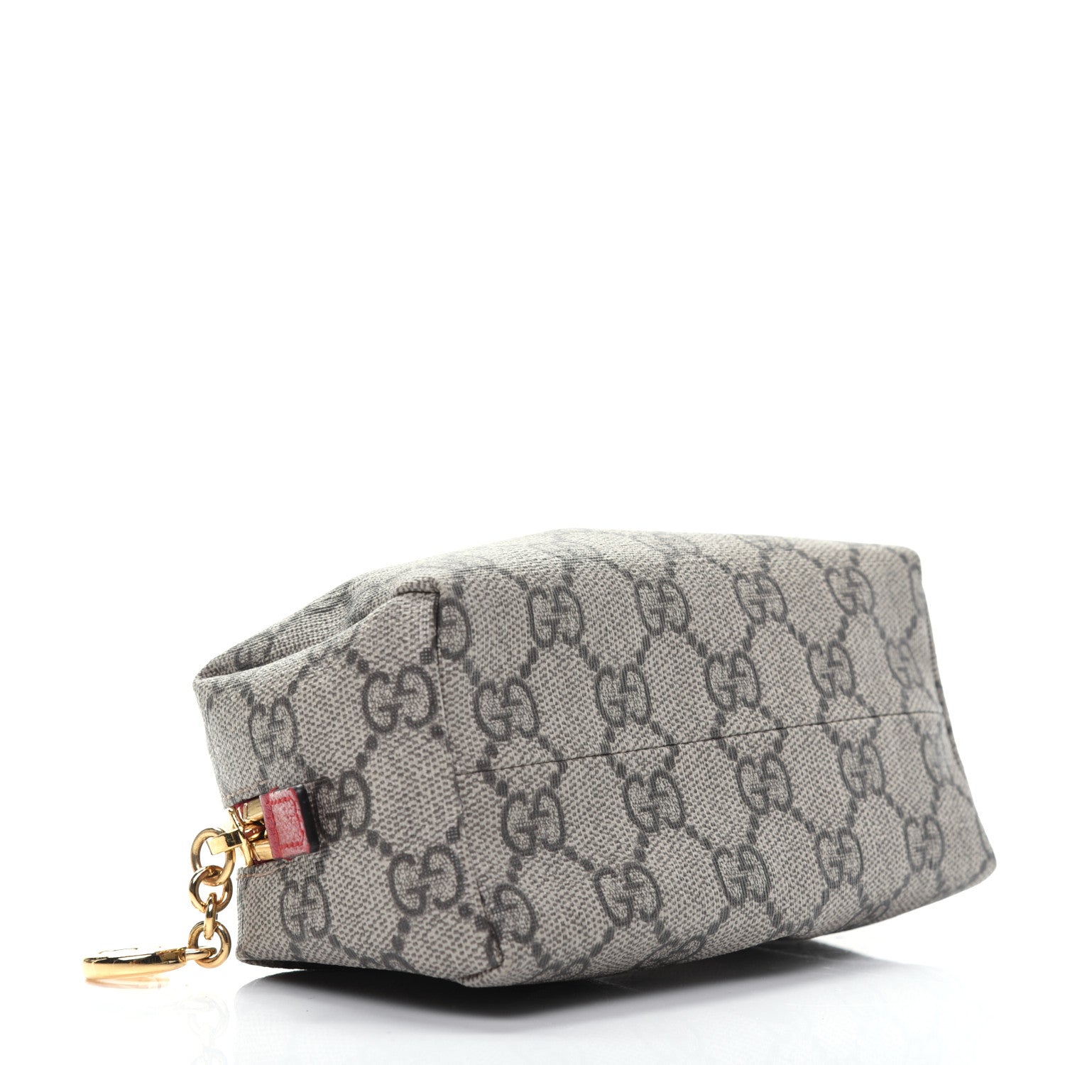 Gucci Soft GG Supreme Monogram Calfskin Small Ophidia Cosmetic Case Beige Ebony Hibiscus Red 4 of 14