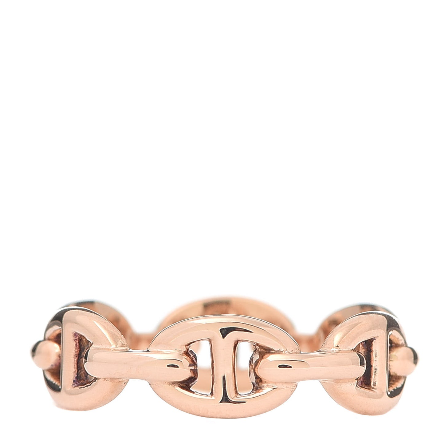 18K Rose Gold PM Chaine d'Ancre Enchainee Ring 55 7.25