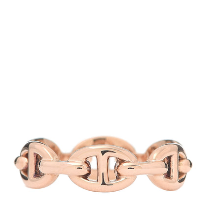 Hermes 18K Rose Gold PM Chaine d'Ancre Enchainee Ring 55 7.25 3 of 6