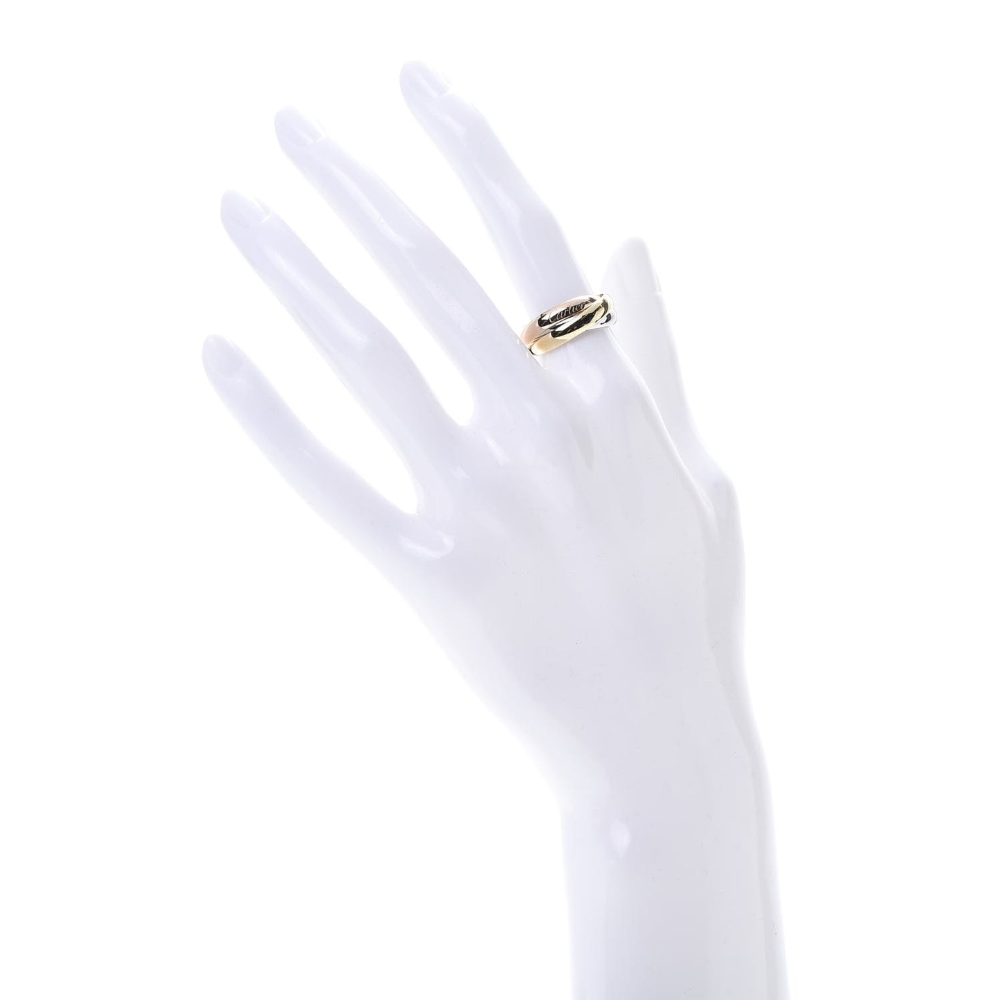 18K Pink Yellow White Gold Classic Trinity Ring 51 5.75