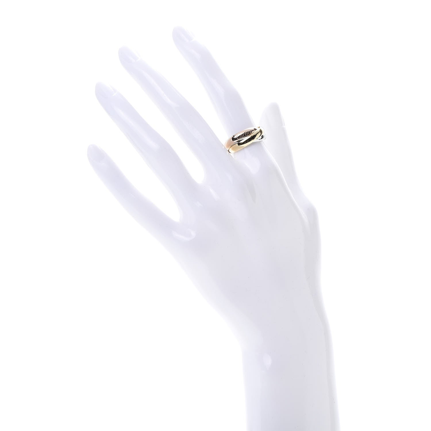 Cartier 18K Pink Yellow White Gold Classic Trinity Ring 51 5.75 2 of 6