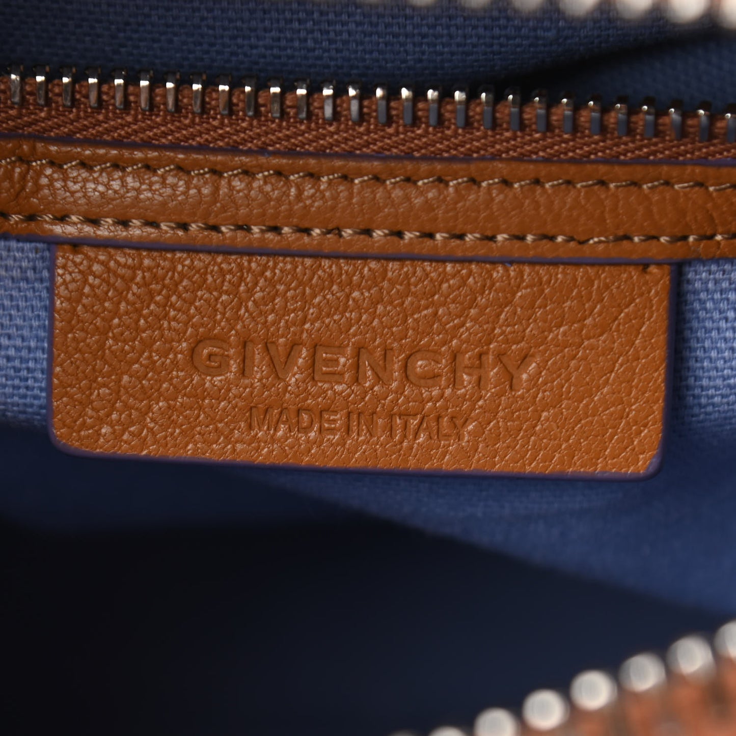 Sugar Goatskin Mini Tri-Color Antigona Tan White Blue